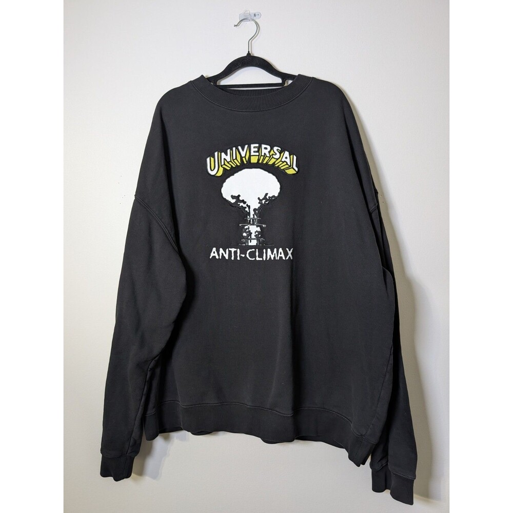 Brain Dead Universal Anti-Climax Graphic Crewneck Sweatshirt Black XL - Picture 2 of 6